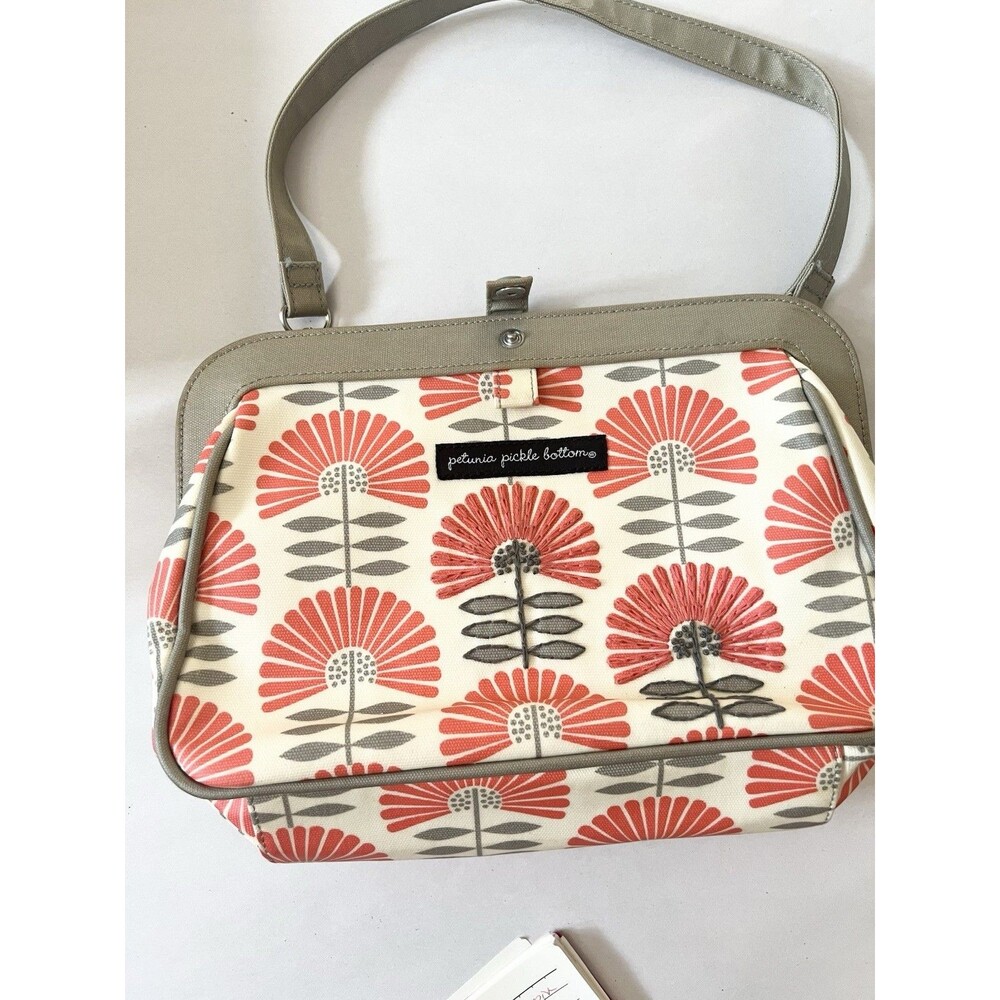Petunia Pickle Bottom Embroidered Clutch Shoulder Bag Floral Diaper Bag